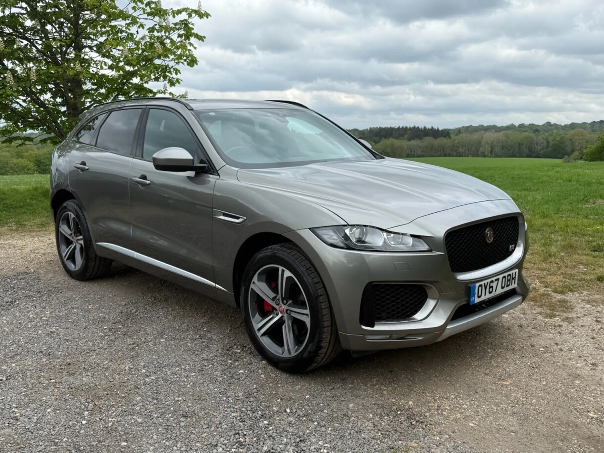 Grey Jaguar F-Pace SUV